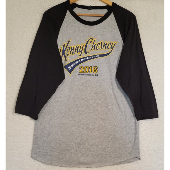 Tultex Other - Kenny Chesney T-Shirt Size Large SPREAD THE LOVE 2016 Tour Gray Concert 0930‎